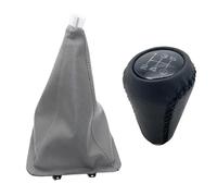 KUNYOS Pomo de cambio de cuero Para Great Para Wall V200 V240 2010 2011 2012 2013 2014 2015 Perilla De Palanca Cambios Polaina Funda Arranque Collares(Gray Combo)