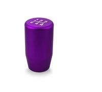 KUNYOS Pomo de cambio de cuero Para Palanca De Cambios M8 M10 M12 Racing 70MM Perilla Engranaje Coche 5 Velocidades Cabezal Nivel Aluminio(PURPLE)