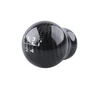 KUNYOS Pomo de cambio de cuero Perilla De Engranaje Fibra Carbono Para Coche Palanca Cambios Elevación Inversa Manual Actualización Interior Del(5 speed)