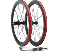 KUNYOS Ruedas BMX De 20 Pulgadas 406 con Cierre Rápido Delantero 9 X 74 Mm Trasero 10 X 130 Mm Ruedas Plegables V-Brake Bujes 20H para Cassettes De 7/8/9/10/11 Velocidades