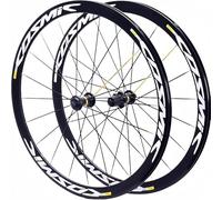 KUNYOS Ruedas De Bicicleta De Carretera 700C/30/40/50 Mm, Ruedas De Bicicleta Superligeras, Freno C/V, Buje De Fibra De Carbono para Ruedas De 7 A 11 Velocidades,Blanca,40mm