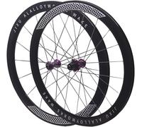 KUNYOS Ruedas De Carbono para Bicicleta De Carretera 700C 30/40/50 Mm Llanta De Doble Capa Aleación De Aluminio Liberación Rápida Frenos C/V/Rim 7-12 Velocidades,Púrpura,50mm