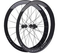 KUNYOS Ruedas De Carbono para Bicicleta De Carretera 700C 30/40/50 Mm Llanta De Doble Capa Aleación De Aluminio Liberación Rápida Frenos C/V/Rim 7-12 Velocidades,Negro,30mm