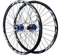 KUNYOS Ruedas MTB 26 27.5 29 Pulgadas QR/Eje Pasante, Freno De Disco Cojinete Sellado 32H Bicicleta Ciclismo Llanta Delantera Y Trasera para 7-12 Marchas, Aleación De Aluminio,Azul,QR 24inch