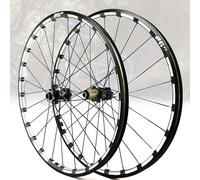 KUNYOS Thru Axle Bicicleta Juego De Ruedas 26'' 27.5'' 29'' Bicicleta De Montaña Rueda Delantera Rueda Trasera Juego De Doble Capa 24-Agujero Recto-Pull Hub para 7-12 Engranaje,Negro,29inch