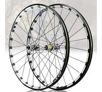 KUNYOS Thru Axle Bicicleta Juego De Ruedas 26'' 27.5'' 29'' Bicicleta De Montaña Rueda Delantera Rueda Trasera Juego De Doble Capa 24-Agujero Recto-Pull Hub para 7-12 Engranaje,Plata,26inch