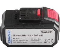 Kunzer Batería De Litio 18V Para 7AWS125, 7ASS03, 7AFS01 7AWSB04