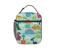 KUOAICY Linda lonchera de dinosaurio, reutilizable, aislada, bolsa de almuerzo, enfriador térmico para niños, niñas, playa, picnic, viajes
