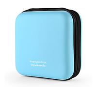 KUOCDSIK Estuche para CD, Estuche Tipo Billetera para CD de EVA Blue-Ray de 48 capacidades, Organizador de Disco Protector con Cremallera Doble para Viajes en automóvil (48 Capacidad, Cielo azul48)