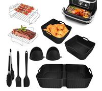 KUOFANY Ninja Foodi FlexDrawer AF500eu 10.4 L Freidora de aire caliente, 1 × 10,4 L y 2 × 5,2L molde de silicona para Ninja Airfryer accesorios AF500DE, FlexDrawer Accesorios para Ninja AF500EU