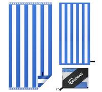 KUOGAS Toalla Playa XXL 90×180 cm, Toalla Grande de Microfibra de Secado RáPido, Toalla de BañO Sin Arena, Manta de Playa Mujer (Azul Profundo)