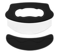 KUONIIY Cortadores de pizza, cortador de pizza afilado de acero inoxidable para piiza, pasteles con agarre cómodo, negro