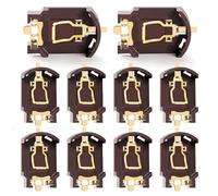 KUOQIY 10 Piezas SMD CR2032 Soporte de Bateria Pilas de Boton con Alfiler, Botón de Moneda Horizontal Titular de la Batería, 3V Portapilas para Pilas Botón, para SMT SMD CR2025 CR2016