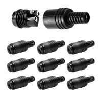 KUOQIY 10 Piezas Toma de Altavoz DIN de 2 Pines, Conectores de Cable de Altavoz HiFi de 2 Pines con Terminales de Tornillo y Protección contra Torceduras, con Destornillador, para Altavoces