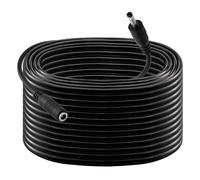 KUOQIY 10m 22 AWG 3.5x1.35 mm 24V 12V DC Cable de Extensión de Alimentación, Cable Alargador Adaptador Enchufar Jack DC Macho a Hembra, para Tiras de Luz LED, Vigilancia de Cámara, Negro