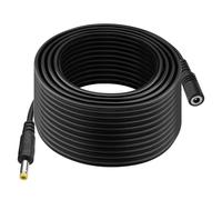 KUOQIY 10m 22 AWG 4.0x1.7 mm 24V 12V DC Cable de Extensión de Alimentación, Cable Alargador Adaptador Enchufar Jack DC Macho a Hembra, para Tiras de Luz LED, VRouters, Negro