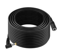 KUOQIY 10m 22 AWG 4.0x1.7 mm 24V 12V DC Cable de Extensión de Alimentación, Cable Alargador Adaptador Enchufar Jack DC Ángulo recto Macho a Hembra, para Tiras de Luz LED, VRouters, Negro