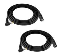 KUOQIY 2 Piezas 1m 22 AWG 4.0x1.7 mm 24V 12V DC Cable de Extensión de Alimentación, Cable Alargador Adaptador Enchufar Jack DC Ángulo recto Macho a Hembra, para Tiras de Luz LED, VRouters, Negro