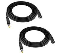 KUOQIY 2 Piezas 1m 22 AWG 4.0x1.7 mm 24V 12V DC Cable de Extensión de Alimentación, Cable Alargador Adaptador Enchufar Jack DC Macho a Hembra, para Tiras de Luz LED, VRouters, Negro