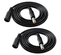 KUOQIY 2 Piezas 1m 22AWG Prolongador Alimentacion DC, Cable de Extensión de Alimentación 5.5x2.1 mm Hembra a 5.5x2.5 mm Macho, para Cámara de Seguridad CCTV, Tiras de Luces LED