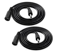 KUOQIY 2 Piezas 1m 22AWG Prolongador Alimentacion DC, Cable de Extensión de Alimentación 5.5x2.5 mm Hembra a 3.5x1.35 mm Macho, para Cámara de Seguridad CCTV, Tiras de Luces LED