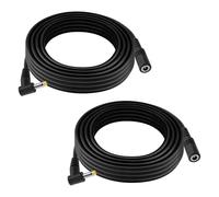 KUOQIY 2 Piezas 3m 22 AWG 4.0x1.7 mm 24V 12V DC Cable de Extensión de Alimentación, Cable Alargador Adaptador Enchufar Jack DC Ángulo recto Macho a Hembra, para Tiras de Luz LED, VRouters, Negro