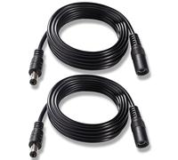 KUOQIY 2 Piezas 3m 5.5x2.1 mm 24V 12V Prolongador Alimentacion DC, Cable de Extensión de Alimentación Macho Hembra 22AWG, para Cámara de Seguridad CCTV, Negro