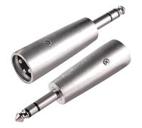 KUOQIY 2 Piezas Adaptador XLR de 3 Pines a 6.35mm, XLR Macho a 1/4" TRS Estéreo Macho Adaptador de Micrófono de Audio, para Micrófonos, Mezcladores de Equipos de Audio