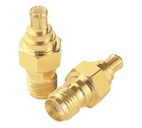 KUOQIY 2 Piezas SMA Hembra a MCX Macho Conector, Adaptador SMA a MCX, para Antena 4G LTE WiFi Antena Radio de Coche Sistema GPS