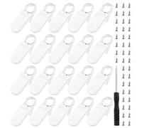 KUOQIY 20 Piezas 2 x 3V Botón de Moneda de Batería Caja, CR2032 Soporte de Bateria con Interruptor y Cable, CR2032 Portapilas 2 Celda 3V Botón Portapilas, con Destornillador y Tornillos, Blanco