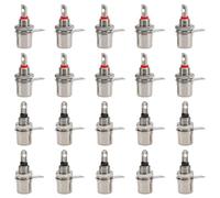 KUOQIY 20 Piezas Conector Socket Hembra RCA, Conector Hembra RCA Chasis Montaje en Panel (10 Negro + 10 Rojo)