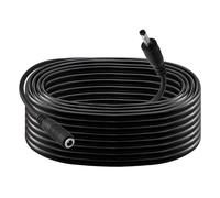 KUOQIY 5m 22 AWG 3.5x1.35 mm 24V 12V DC Cable de Extensión de Alimentación, Cable Alargador Adaptador Enchufar Jack DC Macho a Hembra, para Tiras de Luz LED, Vigilancia de Cámara, Negro
