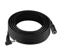 KUOQIY 5m 22 AWG 4.0x1.7 mm 24V 12V DC Cable de Extensión de Alimentación, Cable Alargador Adaptador Enchufar Jack DC Ángulo recto Macho a Hembra, para Tiras de Luz LED, VRouters, Negro