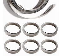 KUOQIY 6 Piezas 3m Cinta Tiras Niquelada Acero, 0.15 * 8 mm Tira de Níquel para Baterías, Cinta de Níquel Soldadura, para Paquetes de Baterías 18650 Soldadura de Baterías