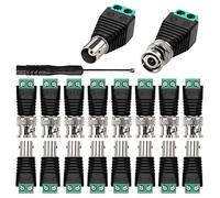KUOQIY Adaptador BNC Macho Hembra, Cat5 Cat6 a BNC para Cámaras de Vigilancia CCTV, DVR, TV, Cídeo