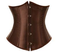 KUOSE Corsé de cintura cincher bajo el pecho para mujer, talla grande, marrón, 40-42