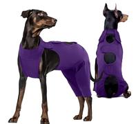Kuoser Combinaison de convalecencia para perro después de una cirugía con patas, alternativa cómoda al cono, traje de convalecencia quirúrgica para perros, macho y hembra, evita la