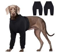 Kuoser L - Traje de recuperación quirúrgica para perros con patas - Mameluco médico para perras, protector de heridas para codos y patas, manga protectora para patas delanteras post-cirugía, camisa