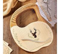 KUOYTT Arpa de Lira de 15, 16, 19, 21, 23 y 24 Cuerdas, Instrumento Musical portátil para Principiantes, Arpa de Regazo con Funda de Transporte, Llave de afinación de Cuerdas de Repuesto,