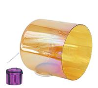 KUOYTT Cuenco Cantor Transparente de Color Naranja Alchemy, Apto para Principiantes y Profesionales, para curación con Sonido y meditación, oración y reducción del estrés (Color: Nota D d