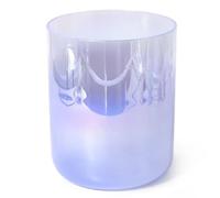 KUOYTT Cuenco de Cristal de Cuarzo Transparente, Cuenco de alquimia índigo con mazo y Junta tórica gratuitos, Cuenco de Sonido, para curación con Sonido, Terapia, meditación, Mejora de la
