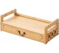 KUOYTT Mesa de Altar, Mesa Espiritual con cajón, Mesa de meditación, Mesa de Almacenamiento para Sala de Estar, Mesa de Centro de Estilo Oriental en bambú Natural