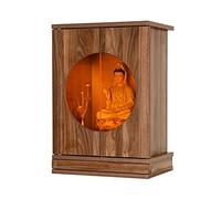 KUOYTT Mesa de Altar montada en la Pared con nicho Budista Que Ofrece al Dios Minimalista Moderno de la Riqueza Guanyin en la Sala de Estar, Santuario económico del hogar, Santuario y Gab
