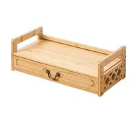 KUOYTT Mesa de Santuario de meditación, Mesa de Altar de puja con cajón de Almacenamiento pequeña, decoración de Santuario Tallada a Mano para meditación, oración o Estudios contemplativo