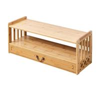 KUOYTT Mesa Puja con cajón, Mesa Budista Relajante con Almacenamiento, Mesa de meditación, Altar, Santuario Budista de oración Personal, Mesa de Centro de Estilo Oriental (Color: albarico