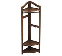 KUOYTT Perchero de Esquina, Estante de exhibición Multiusos, Estante de pie para Pasillo, 175 cm de Altura, Ahorro de Espacio para Dormitorio, Entrada, Oficina y más/Madera Original