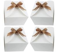 KUPOO Cajas de regalo marrones, 20 cajas de regalo pequeñas de papel kraft de alta calidad con tapa para regalo, caja de cupcakes, caja de propuesta de dama de honor, caja de regalo para cumpleaños,