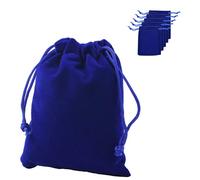 KUPOO Paquete de 50 bolsas de terciopelo negras de 4 x 6 pulgadas para joyas, bolsas de terciopelo con cordón, bolsas con cordón, recuerdos de boda, recuerdos de fiesta (azul)