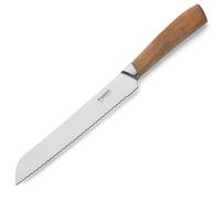 Kuppels Cuchillo de pan WOOD | Cuchillo de pan con filo ondulado | Longitud de la hoja 20 cm | Cuchillo de cocina afilado con mango de madera de acacia | Hoja de acero inoxidable endurecido | Cuchillo