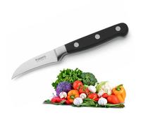 Kuppels SOLID Cuchillo de pelar, extra afilado y cortado, hoja de acero endurecido, inoxidable, pulido y apto para lavavajillas, cuchillo de verduras, cuchillo de fruta, cuchillo de decoración
